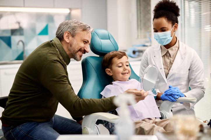 child with special needs in dental chair